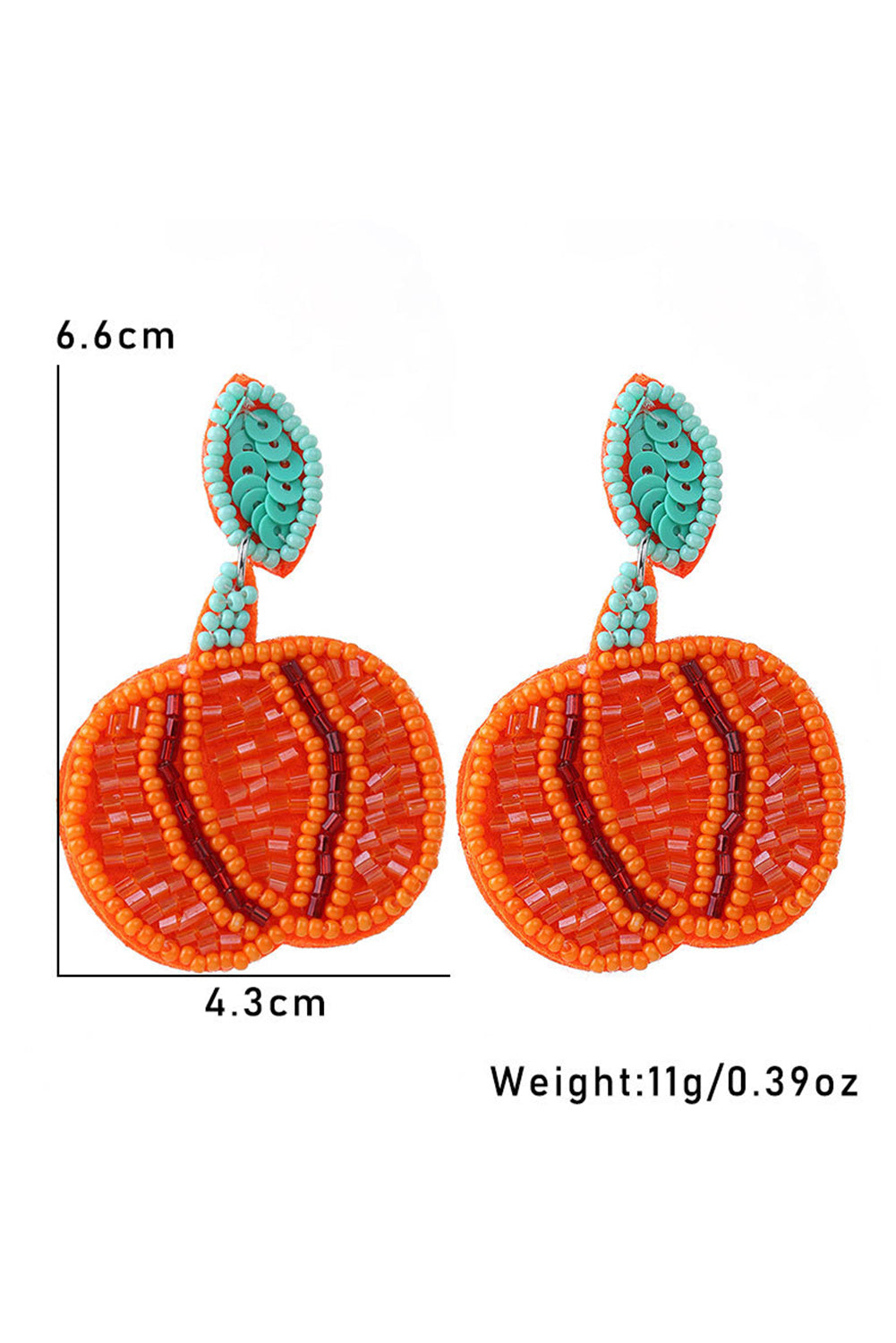 Pendants d'oreilles Orange Halloween