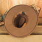 Chapeau de cow-boy tissé à bord plat, patchwork western marron