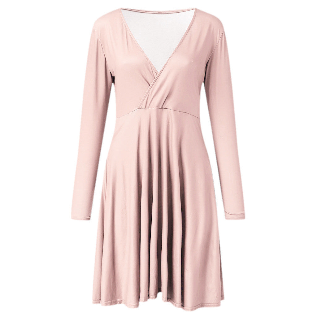 Robe soirée sexy trapèze drapée couleur pure pour femme, mini-robe courte de printemps