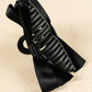 Barrette à cheveux avec ruban décoratif de couleur unie noire