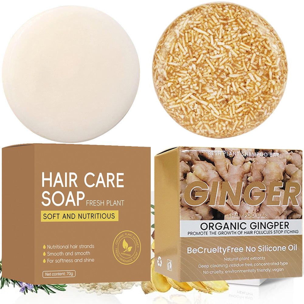 Savon shampooing au gingembre, noix de coco  pour soins de cheveux. Savon Fait Main