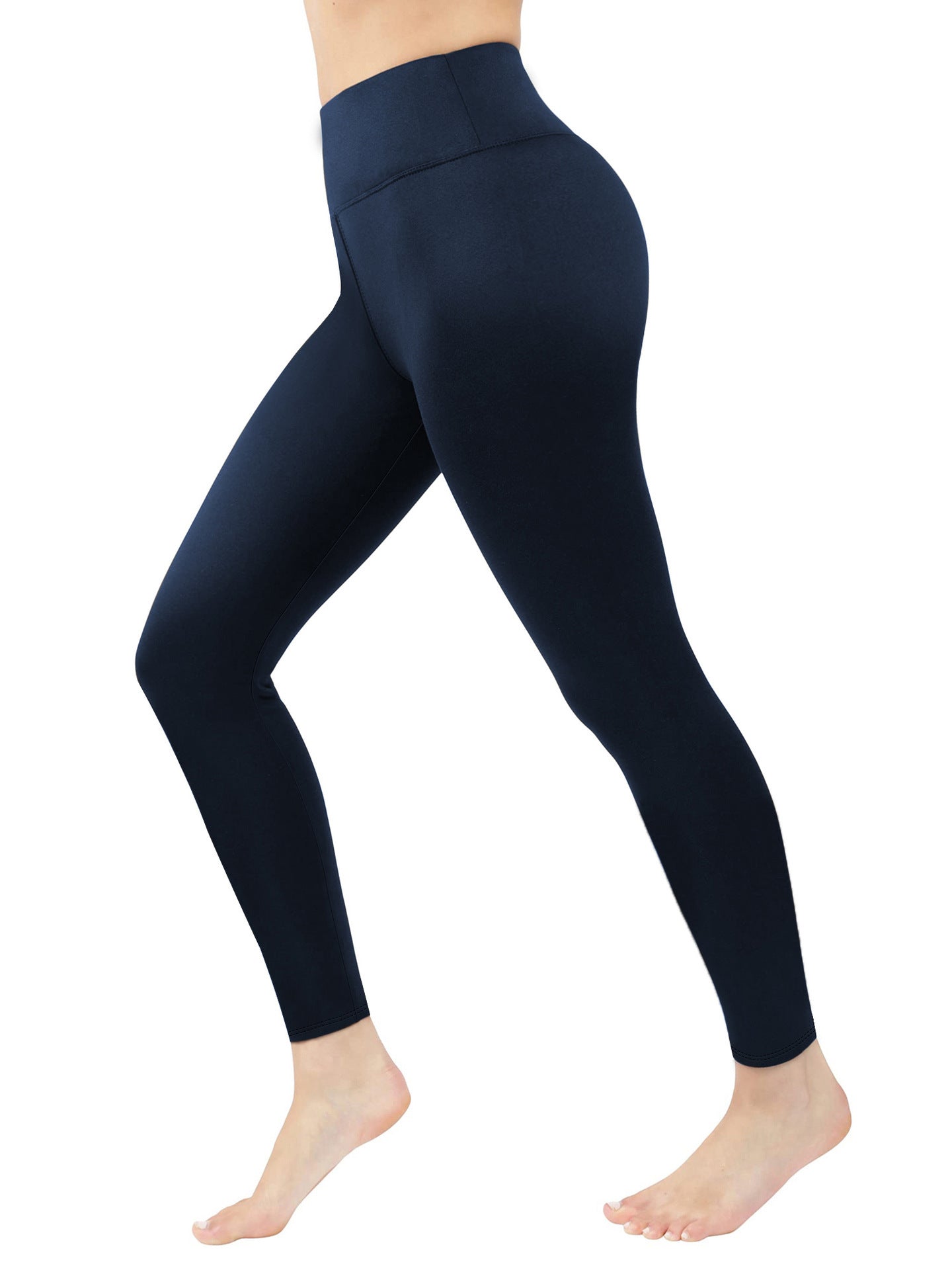 Leggings en molleton rembourré chaud pour femme taille haute