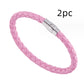 Bracelet tissé en cuir clouté