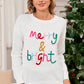 Pull en tricot à col rond Merry & Bright à paillettes blanches