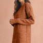 Robe chasuble à épaulettes en maille torsadée vert brumeux