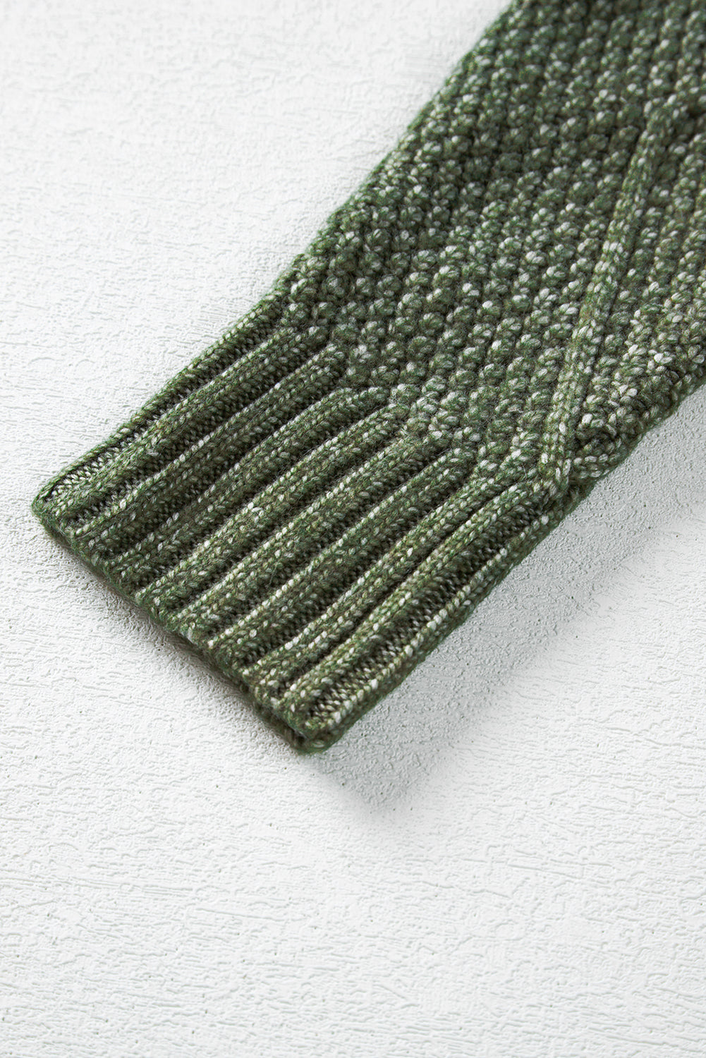 Robe chasuble à épaulettes en maille torsadée vert brumeux