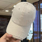 Casquette de baseball en denim délavé avec trou à visière pour baseball