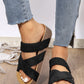 Chaussures à plateforme tressée et croisée noire
