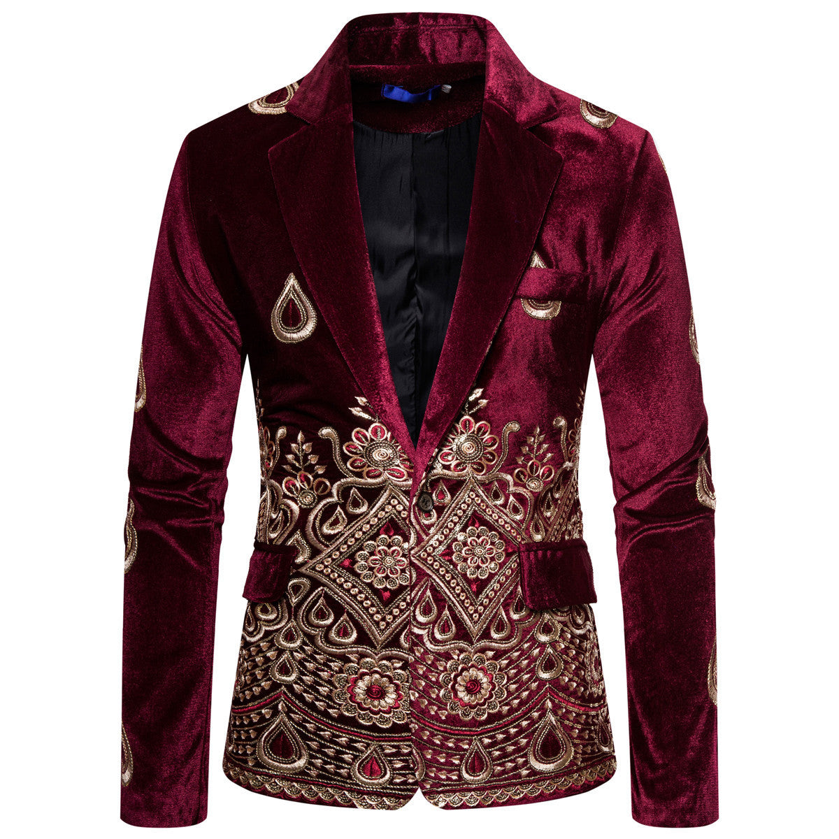 Costume de loisirs à simple boutonnage et imprimé ethnique pour homme