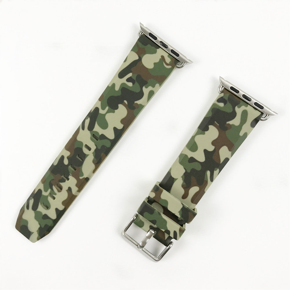 Bracelet en silicone motif camouflage pour homme et femme