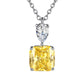 Collier de pierres précieuses carrées de couleur Zircon pour femme
