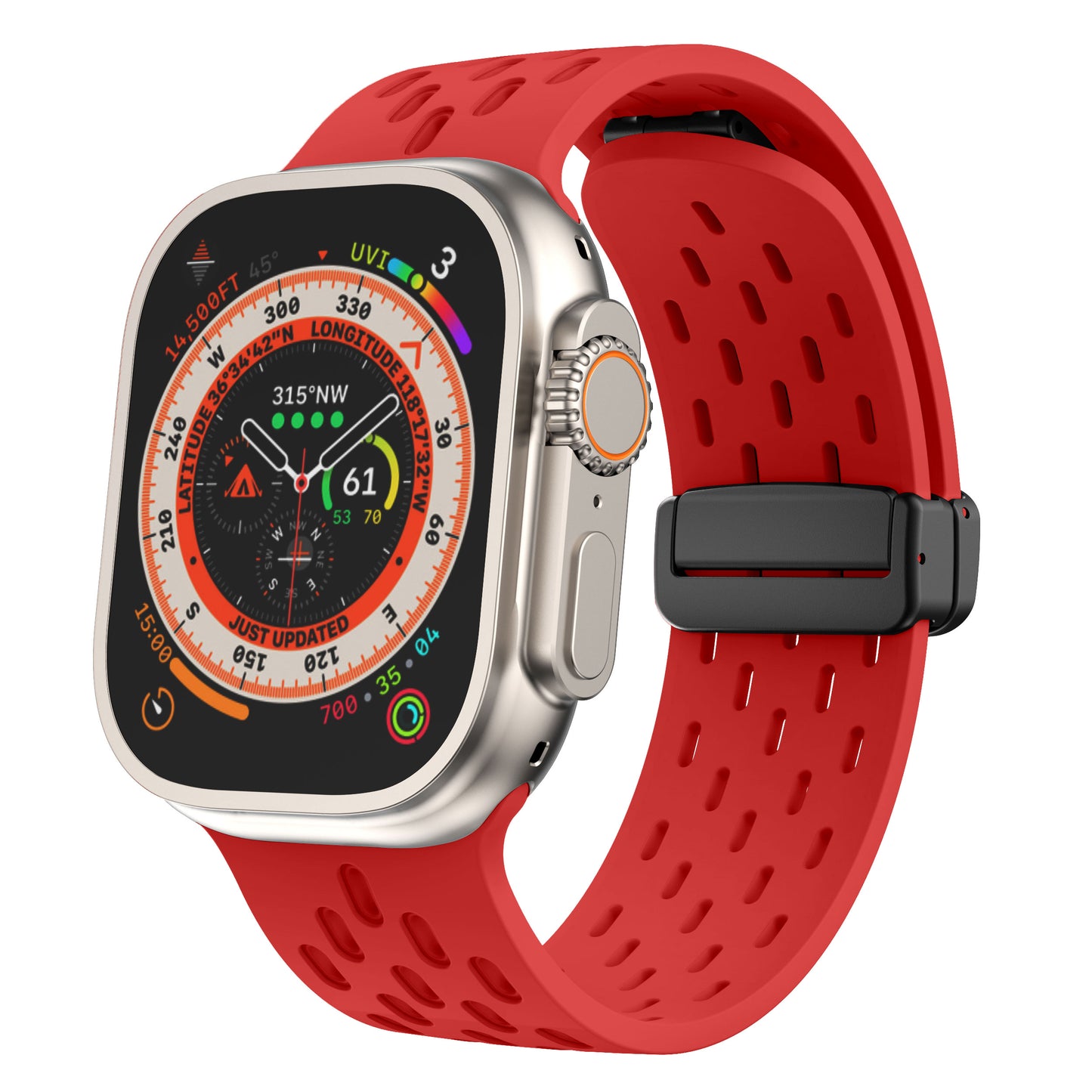 Montre de sport multifonctions avec bracelet en silicone