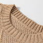 Robe chasuble à épaulettes en maille torsadée vert brumeux