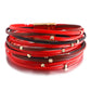 Bracelet vintage en cuir souple avec perles pour femme