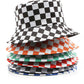 Chapeau Bucket à carreaux réversible noir