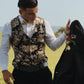 Gilet Steampunk doré pour homme, costume, mariage, sans manches
