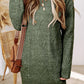 Robe chasuble à épaulettes en maille torsadée vert brumeux