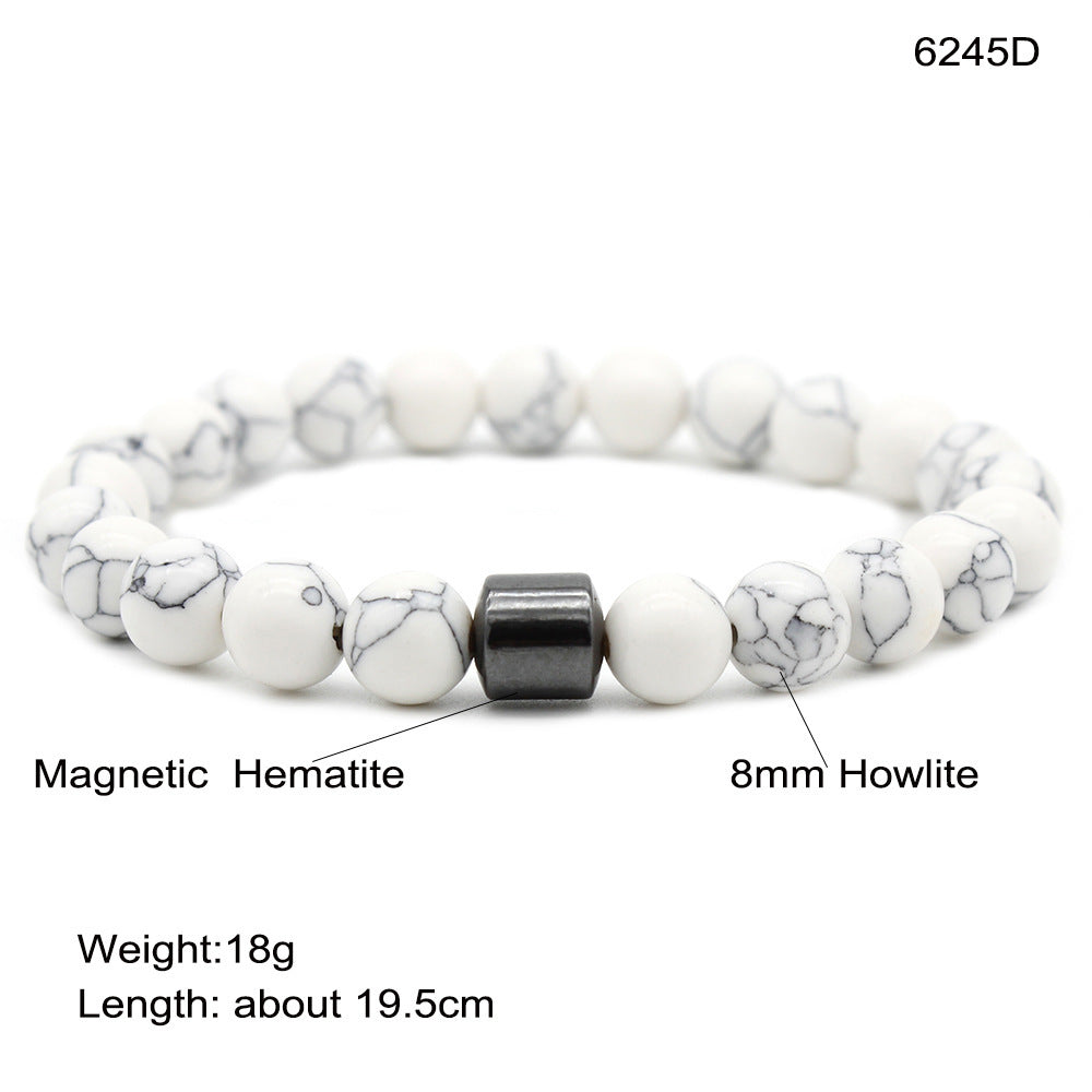Bracelet œil de tigre en pierre noire