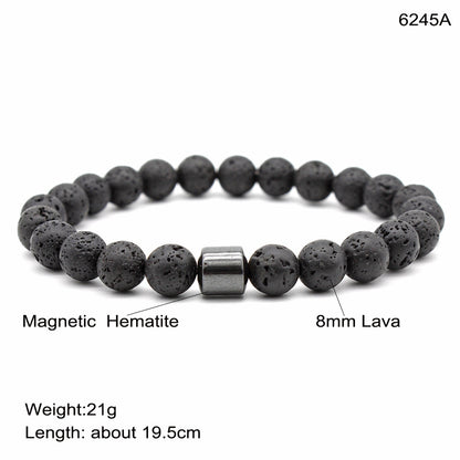 Bracelet œil de tigre en pierre noire