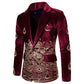 Costume de loisirs à simple boutonnage et imprimé ethnique pour homme