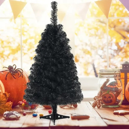 Mini arbre de Noël artificiel non éclairé de 36 pouces avec support en plastique