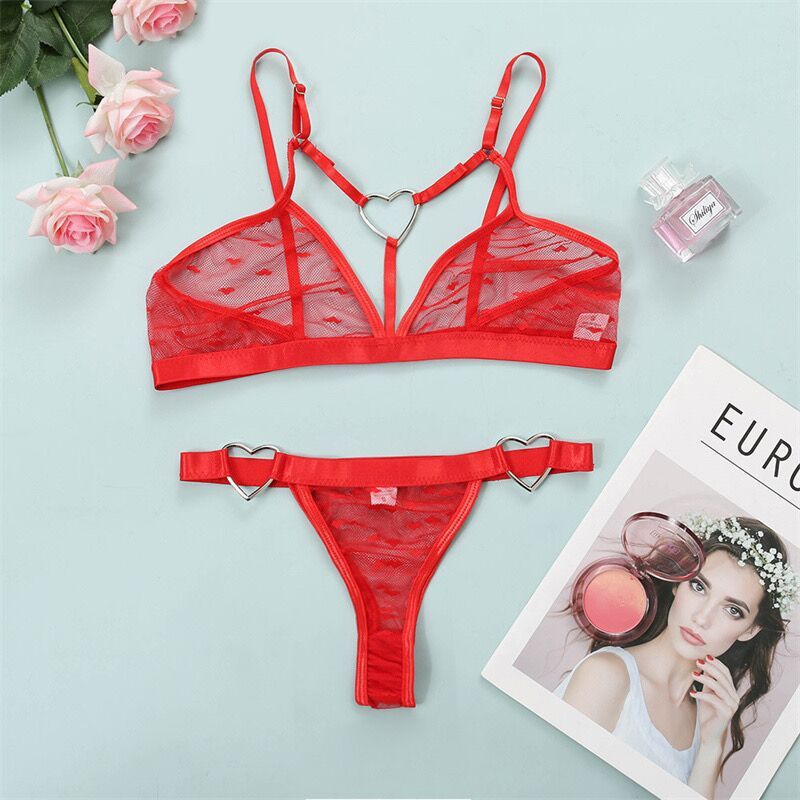Ensemble soutien gorge deux pièces en maille pour dames