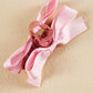 Barrette à cheveux avec ruban décoratif de couleur unie noire