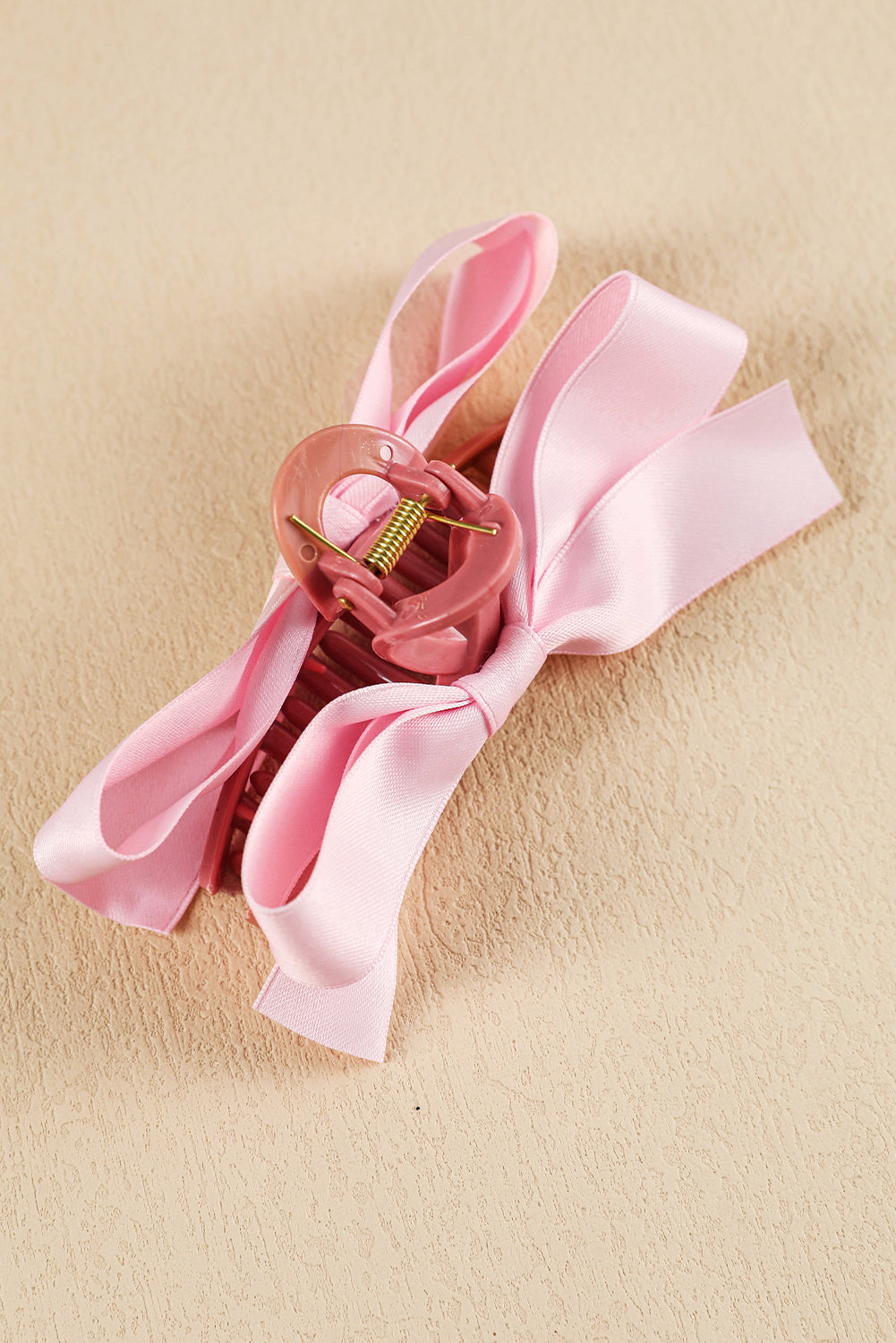 Barrette à cheveux avec ruban décoratif de couleur unie noire