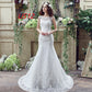 Robe de mariée sirène sexy en dentelle