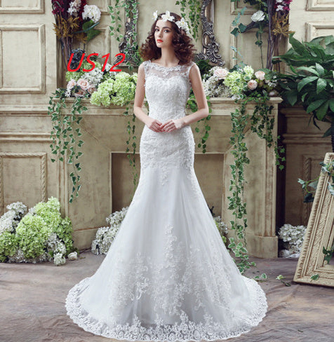 Robe de mariée sirène sexy en dentelle
