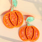 Pendants d'oreilles Orange Halloween