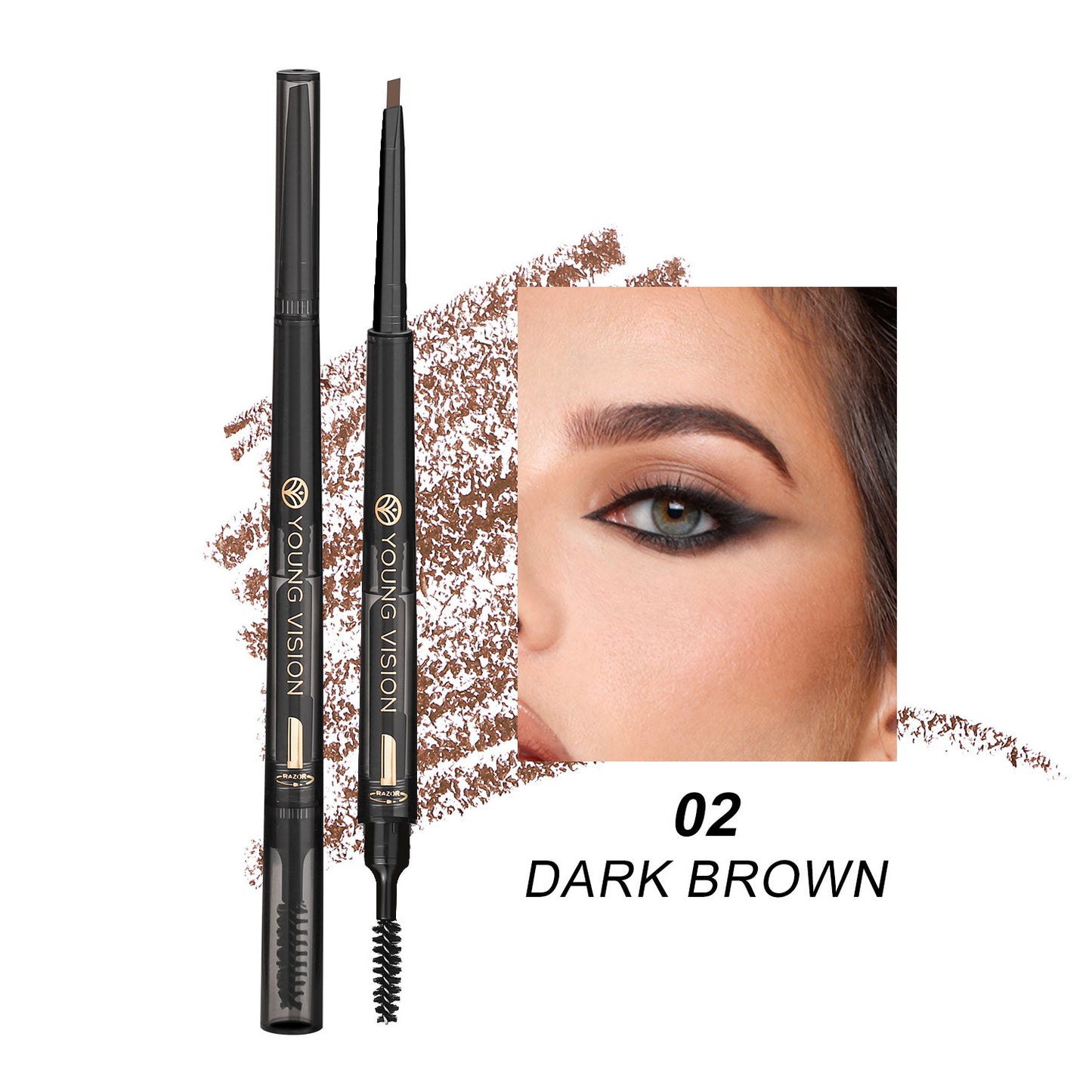 Crayon à sourcils trois en un Waterproof