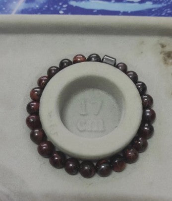 Bracelet œil de tigre en pierre noire