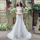 Robe de mariée sirène sexy en dentelle