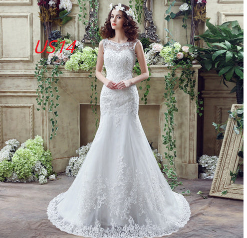 Robe de mariée sirène sexy en dentelle