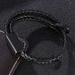 Bracelet  en cuir tressé à double corde