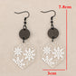 Boucles d'oreilles de Noël en acrylique blanc imprimé flocon de neige