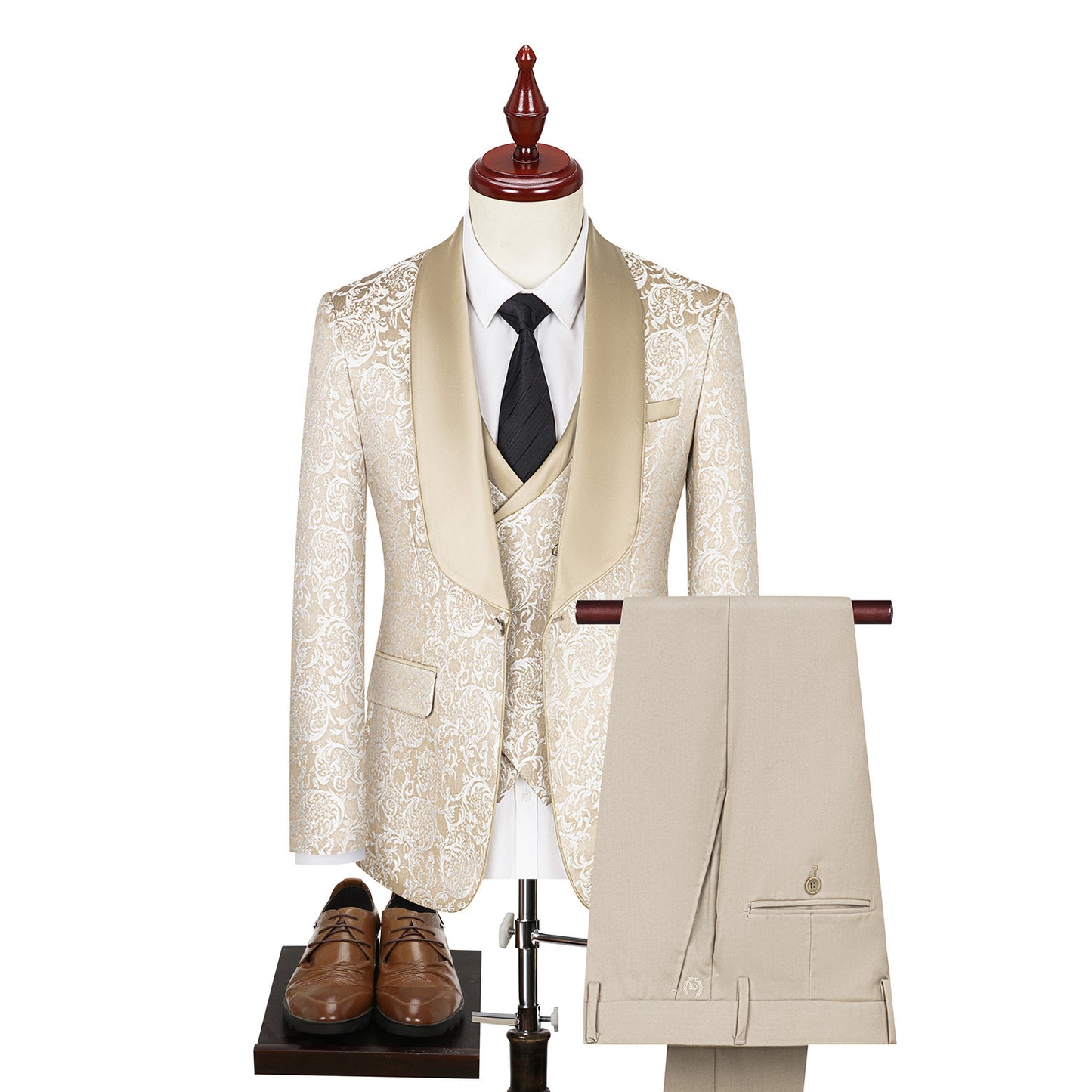 Costume Jacquard pour homme, robe de mariée, costume de marié, costume d'hôte, costume de spectacle