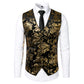 Gilet Steampunk doré pour homme, costume, mariage, sans manches