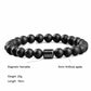 Bracelet œil de tigre en pierre noire