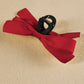 Barrette à cheveux avec ruban décoratif de couleur unie noire