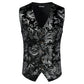 Gilet Steampunk doré pour homme, costume, mariage, sans manches