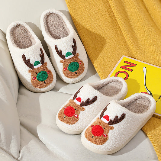 Chaussons de d’hiver motif noël confortables