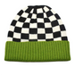 Bonnet d'hiver unisexe à damier vert épinard