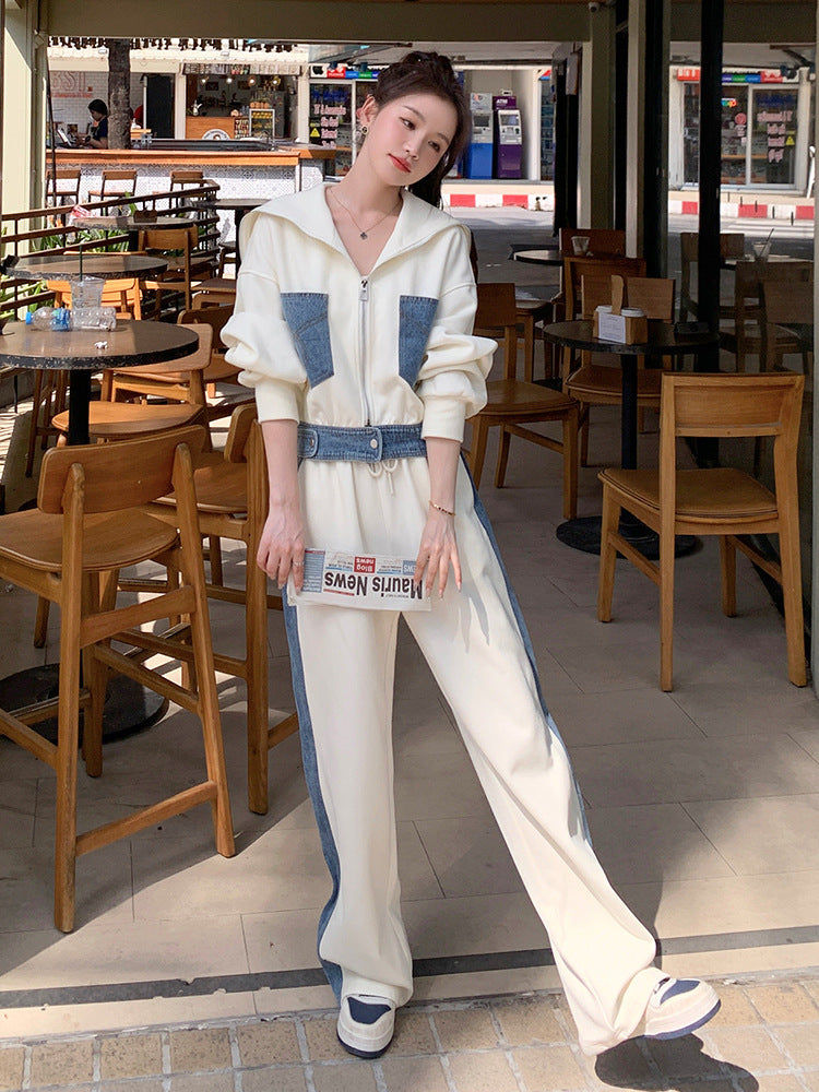 Jogging de sport de loisir à couleurs contrastées pour femmes