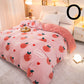 Housse de couette double face peluche en polaire de corail épais