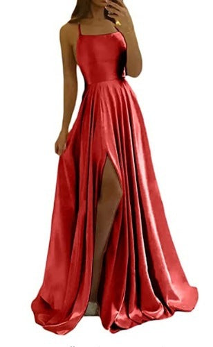 Robe de soirée, robe de bal, formelle, simple, fendue
