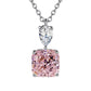 Collier de pierres précieuses carrées de couleur Zircon pour femme
