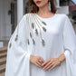 Robe soirée musulmane Abaya brodée pour femme, robe de soirée