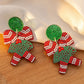 Boucles d'oreilles en acrylique Père Noël vert vif